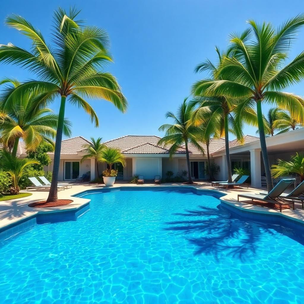 Piscine à l'eau cristalline