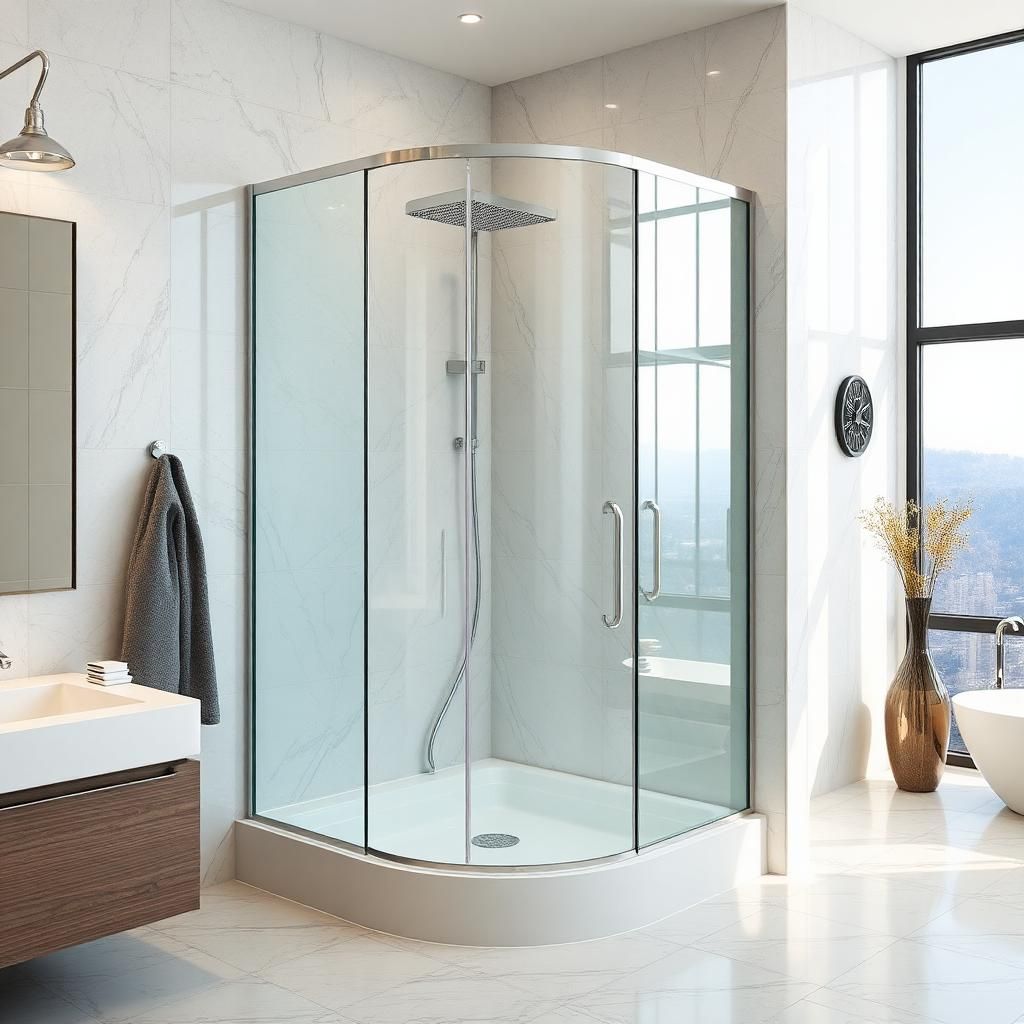 Paroi de douche en verre trempé