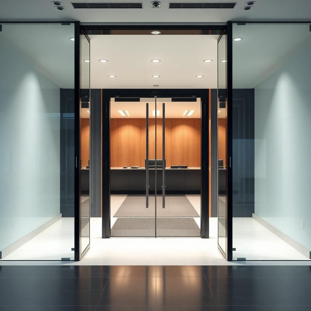 Porte en verre pour bureaux